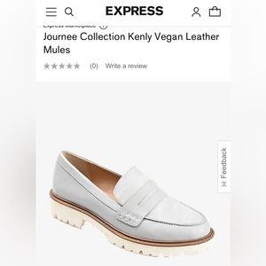 SIZE 7 🛍️ NEW Journey collection kenly grey VEGAN leather loafer penny shoe lug